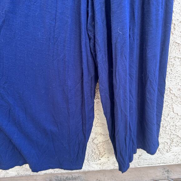 ModCloth Jersey Smocked Jumpsuit Rainbow Print Navy Blue Size Small - Picture 6 of 6